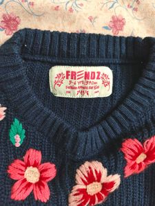 Navy Blue woolen Dress