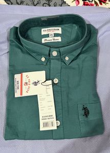 Men's Teal Button-Down Shirt newwdtag