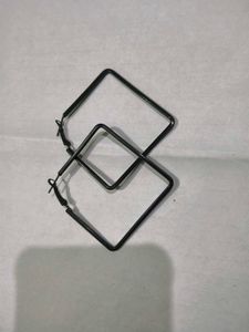 Geometric Triangle Hoop Earrings