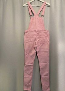Baby Pink Denim Dungaree Jumpsuit