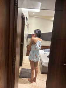 Baby Blue Floral Romper