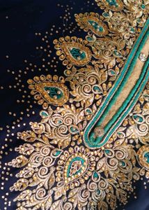 Elegant Navy  and sky blue gharara set