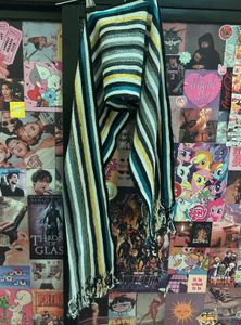 Striped Scarf with Fringe