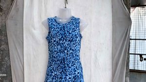 5929. Michael Kors Blue Leopard Print Dress