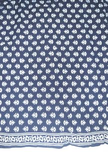 🟦🤍 Dark Blue &amp; White Printed Kurta 🤍🟦