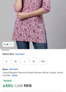 Beautiful Pink Kurti Women