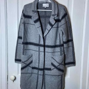 Chic Plaid Longline Cardigan