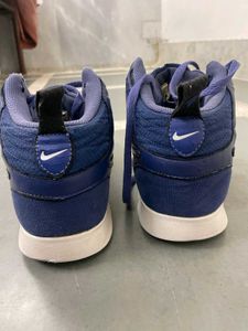 Nike Men's Blue Canvas High-Top Sneakers