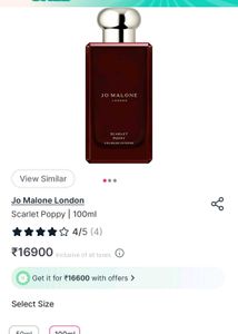 Jo Malone Scarlet Poppy Cologne Intense