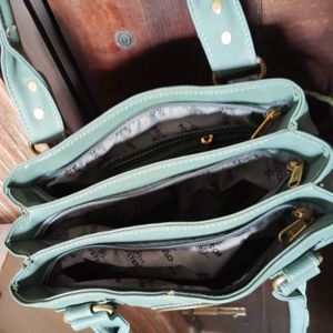 FOSTELO Green Leather Bag