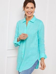 Long Shirt Sea green Top