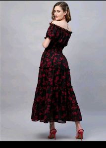 Chic Off-Shoulder Floral Maxi Dress