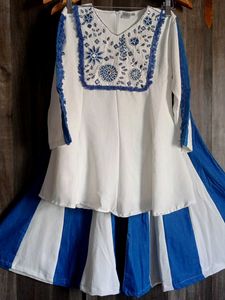 Branded Top Kali pallazo pure denium set 9to11 yea