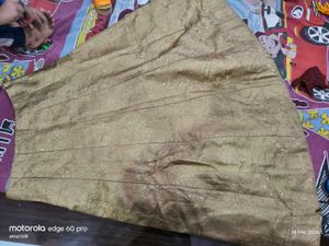 Elegant Gold Brocade Ethnic Skirt