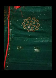 Embellished Emerald Green Saree
