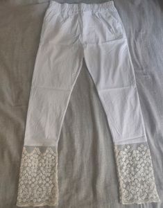 White Straight Pant/Trouser For Kurti