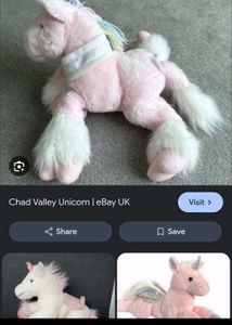 comboPink Unicorn Plush Stuffed Animal
