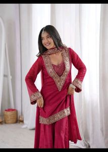 trendy Beautiful Maroon Kurta Set