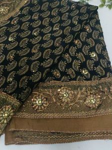 Black Sequined Saree🖤✨