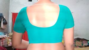 Teal U-Neck Blouse