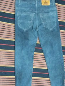Stylish Blue Corduroy Pants