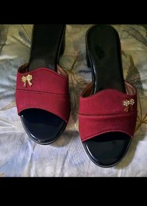 Red Bow Detail Mules