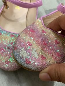 Sparkly Heart Ballet Flats