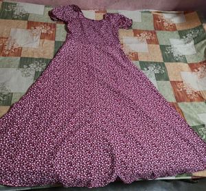 Floral Print Maxi Dress 30-32- tk ko