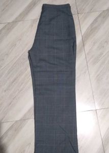 Gray Plaid Dress Pants
