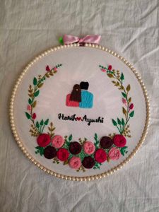 Personalized Couple Embroidery Hoop Art