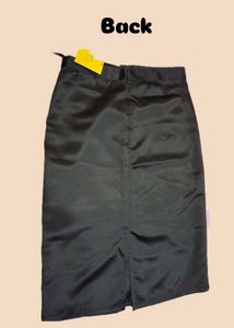 Sleek Satin Midi Skirt