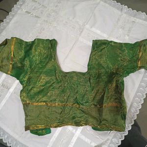 Green Golden Silk Blouse
