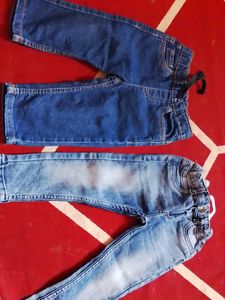 Kids Blue Denim Jeans - 2 Pairs