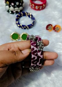 Navratri  Special Handcrafted Bangles &amp; Earrings