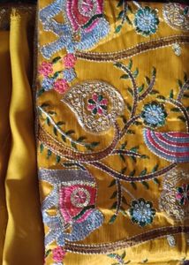 semi stitched Designer Yellow Lehenga Choli