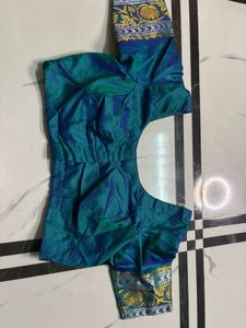 Stunning Teal and Blue Silk Saree