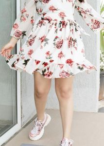 Beautiful White And Red Dress