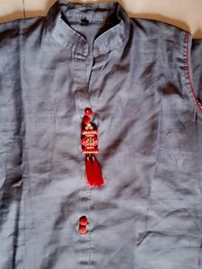 Beautiful Grey And Red Plazo Set 😍💓