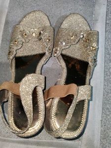 Sparkly Gold Sandals - Size Unknown
