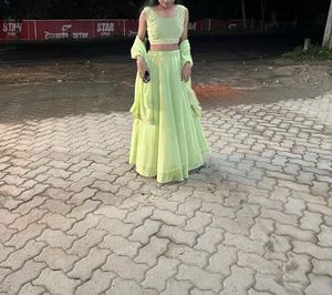 Botique Light Green Flowy Tunic Top