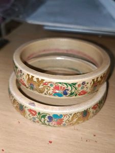 Hand-painted Elephant &amp; Floral Bangles