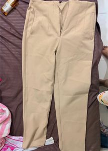 Classic Beige High-Waisted Trousers