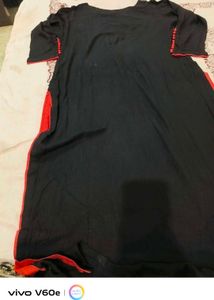 Black Embroidered Kurta