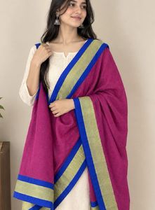 Magenta handloom dupatta