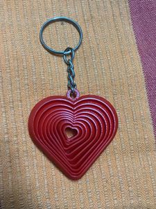 Red Fidget Heart Keychain