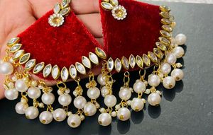 Fabric Fancy Long Have Earrings