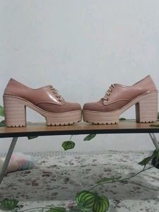 Chic Pink Platform Lace-Up Heels
