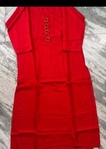 Vibrant Red Kurta with pajami