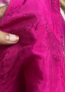 Ethnic Gown Pink &amp; Gold Embroidered