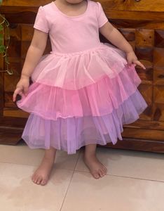Tiered Pink Tulle Dress